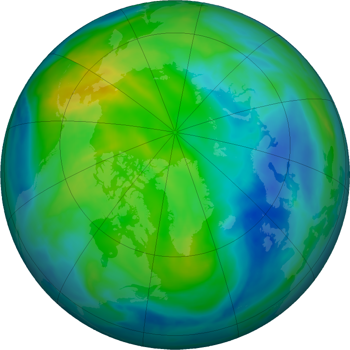 Arctic ozone map for 26 October 2021